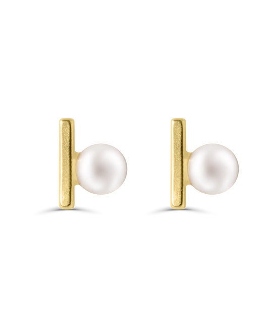Auksiniai auskariukai su perlais